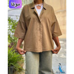 شومیز لینن دخترانه خنک کوتاه بوتیک کیانا