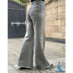 شلوار جین بگ شافل طوسی بوتیک زنانه کیانا