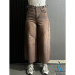 شلوار جین ایزی بگ شست شرابی کیانا