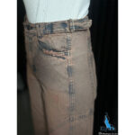 شلوار جین ایزی بگ شست شرابی کیانا