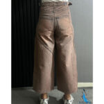 شلوار جین ایزی بگ شست شرابی کیانا