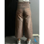 شلوار جین ایزی بگ شست شرابی کیانا