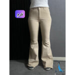 شلوار کتان بوتکات کرم کیانا