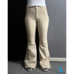 شلوار کتان بوتکات کرم کیانا