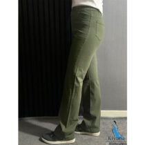 شلوار کتان سوپرکش سبز یشمی کیانا