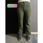 شلوار کتان سوپرکش سبز یشمی کیانا