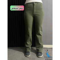 شلوار کتان سوپرکش سبز یشمی کیانا