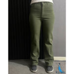 شلوار کتان سوپرکش سبز یشمی کیانا