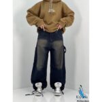 شلوار دخترانه کارپنتری تینت سرمه ای