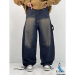 شلوار دخترانه کارپنتری تینت سرمه ای