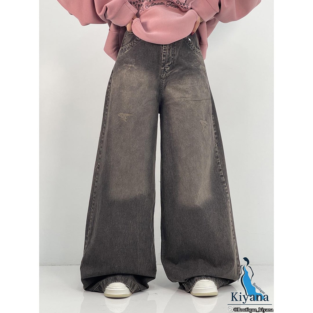 1734-1-min شلوار بگ دخترانه قهوه ای