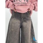 شلوار بگ دخترانه قهوه ای