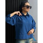 شومیز کتان دخترانه