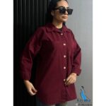 شومیز کتان ترک پاییزه / دکمه چوبی (1738) - Image 20