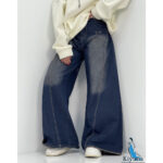 شلوار شافل سایز بزرگ سرمه ای