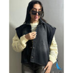 وست جین دکمه پرچی