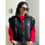 وست جین دکمه پرچی