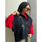 وست جین دکمه پرچی