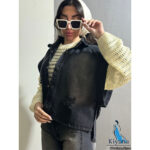 وست جین دکمه پرچی