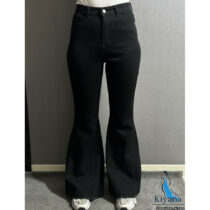 شلوار جین مشکی دمپا