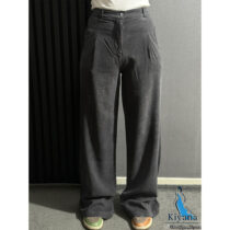 شلوار سیلک سوپر بگ ذغالی تیره