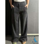 شلوار سیلک سوپر بگ ذغالی تیره