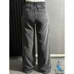 شلوار سیلک سوپر بگ طوسی تیره