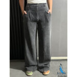 شلوار سیلک سوپر بگ طوسی تیره