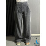 شلوار سیلک سوپر بگ طوسی تیره