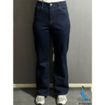 شلوار نیم بگ سرمه ای خامشور/پارچه ترک:سوپرکش (1779)