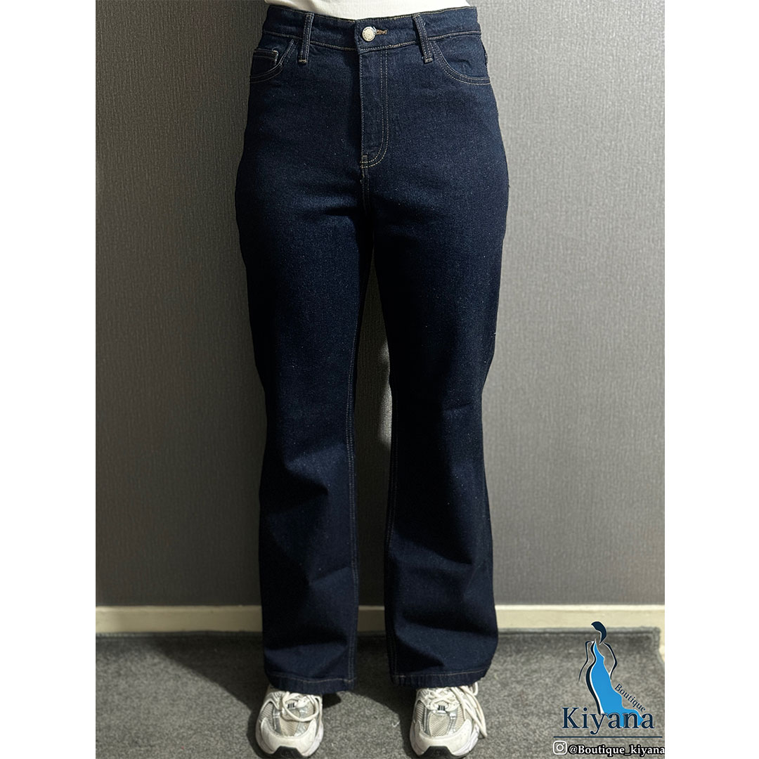 1779-2-min شلوار نیم بگ سرمه ای خامشور/پارچه ترک:سوپرکش (1779) - Image 1