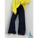 شلوار جین شافل مشکی سایز بزرگ