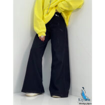 شلوار جین شافل مشکی سایز بزرگ