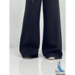 شلوار جین شافل مشکی سایز بزرگ