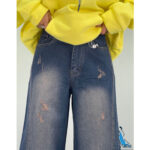 شلوار جین شافل سایز بزرگ