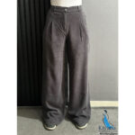 شلوار سوپر بگ سیلک ذغالی  (1785) - Image 2