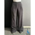 شلوار سوپر بگ سیلک ذغالی  (1785)