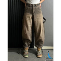 شلوار بالنی مکس کارپنتری قهوه ای روشن (1794)