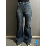 شلوار فلر بگ:آبی تیره (1813)