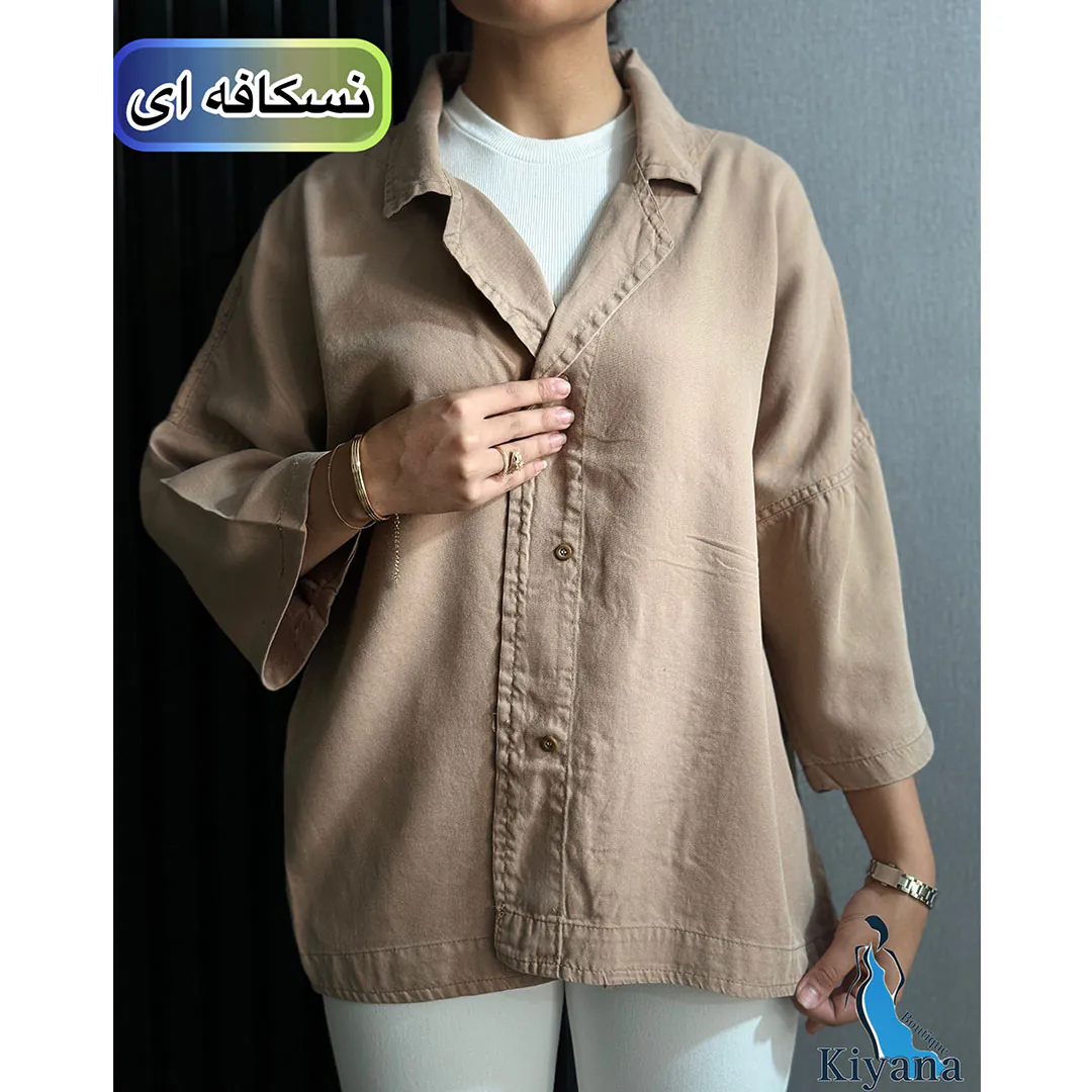 شومیز سیلک آستین سه ربع