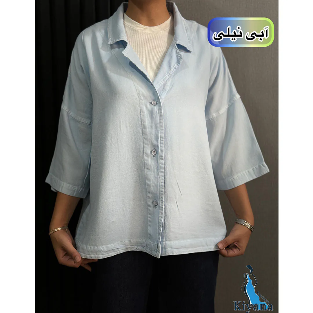 شومیز سیلک آستین سه ربع
