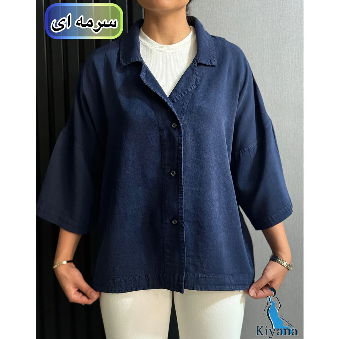 شومیز سیلک آستین سه ربع
